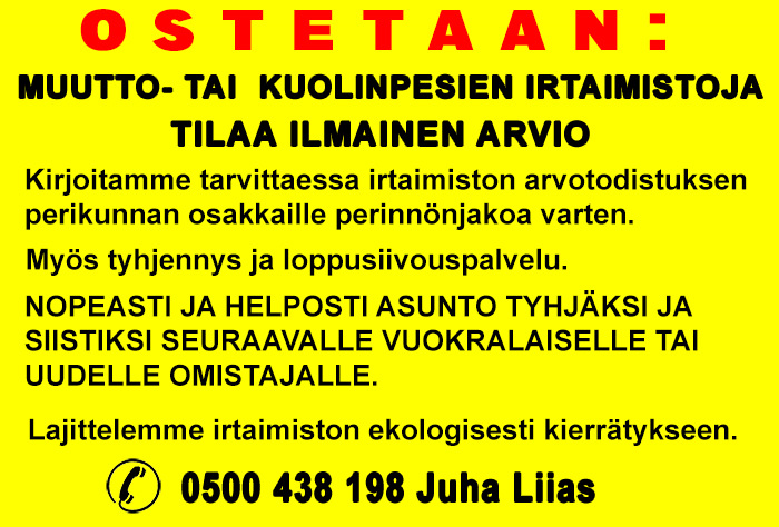 Ostetaan muutto -ja kuolinpesäirtainta